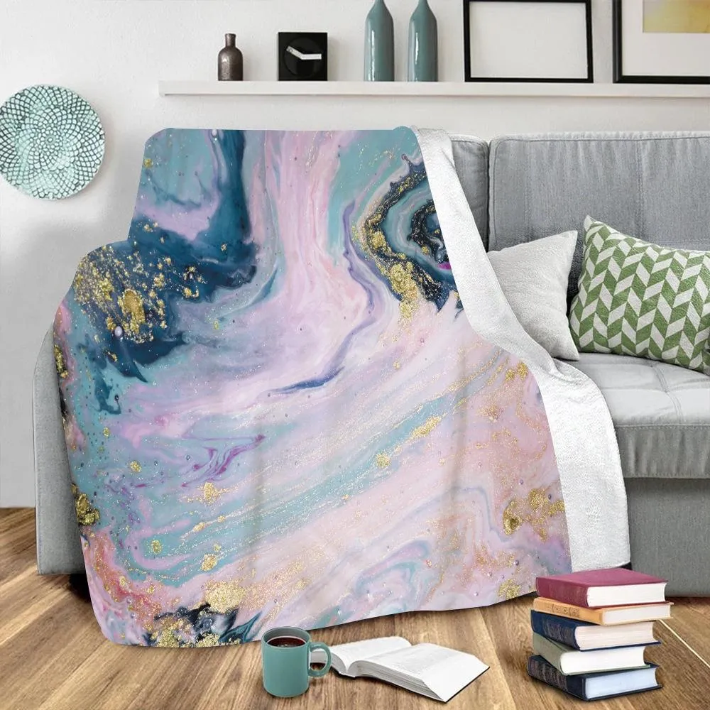Cobertores de mármore 3d impresso cobertor de inverno cobertor quente 130 * 150 cm lindo lã cobertor de ar condicionado
