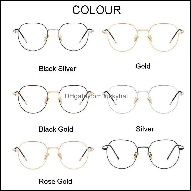 Glassses For Man And Woman Full Rim Pure Titanium Frame Eyewears Round Shape Anti-Blue Light Optical Spectacles Fashion Sunglasses