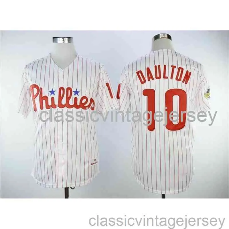 Haft darren daulton American Baseball słynny koszulka Jersey Men Men Młodzież Baseball Jersey Rozmiar XS-6xl