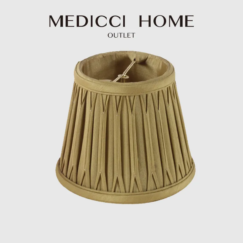 Couvre-lampes Abat-jour Medicci Home Abat-jour en or antique Velours luxuriant Style italien Décor Araignée Abat-jour pour table et lampadaire