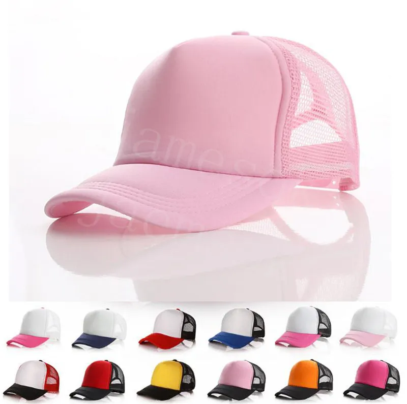 Chapeaux de fête de fête 23 couleurs adulte casquette de camionneur adultes casquettes en maille blanc camionneur-chapeau réglable chapeaux DD316