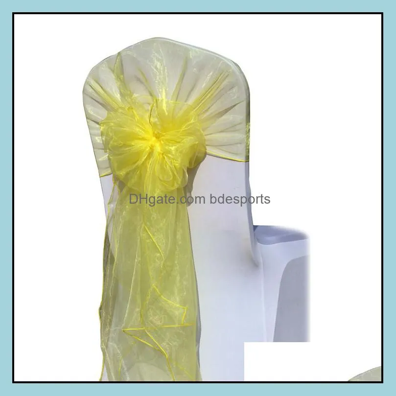 Sashes Marious Big Discount ! 100pcs Organza Hood For Chair Wrap Wedding