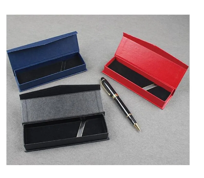 Svart Rektangel Luxury Cardboard Pen Box Ebrow Pencil Mascara Tube LipGloss Anpassad Förpackning Magnetisk Pen Presentkartong
