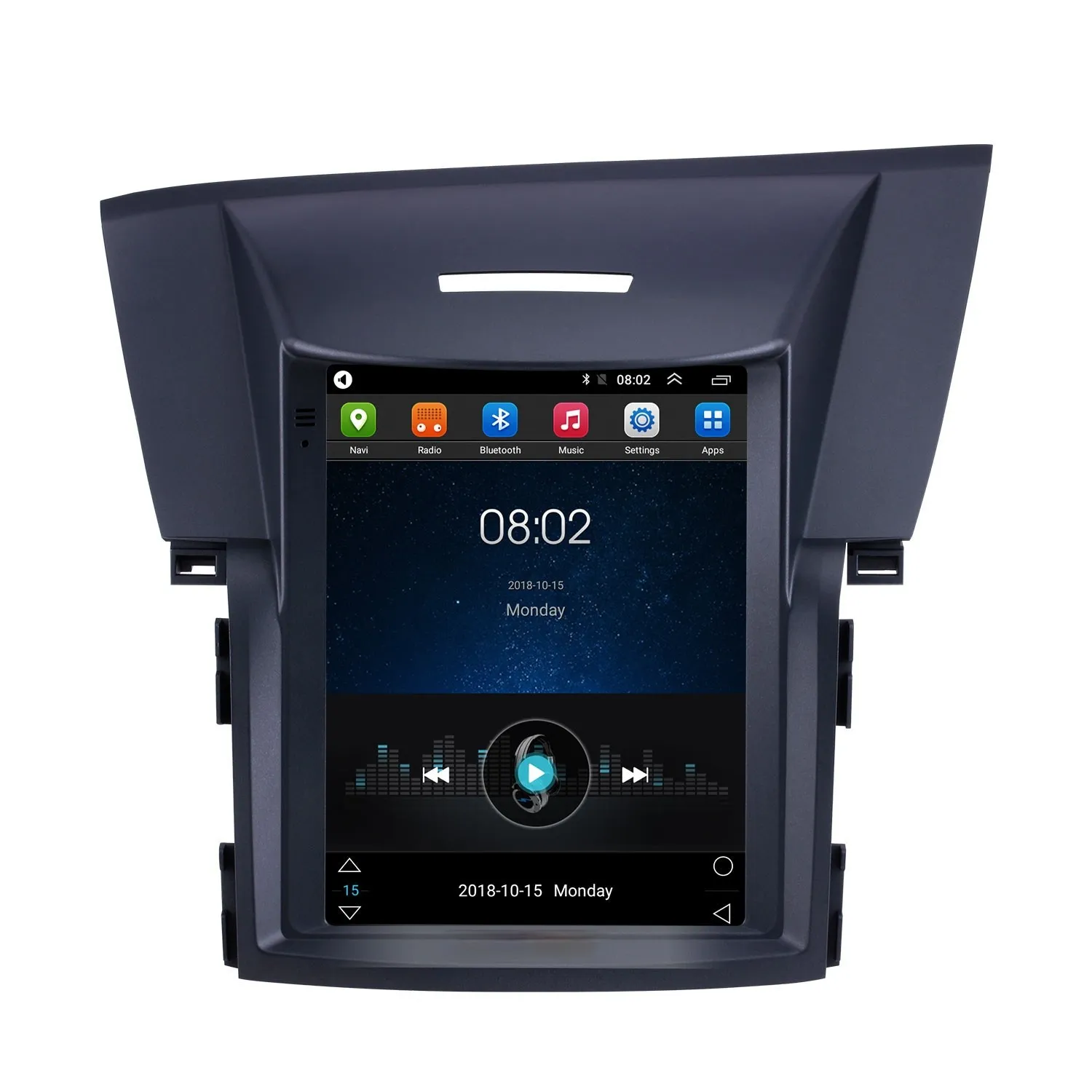 Lecteur audio stéréo dvd de voiture Android tesla navigation gps pour Honda CRV 2012-2016 vertical