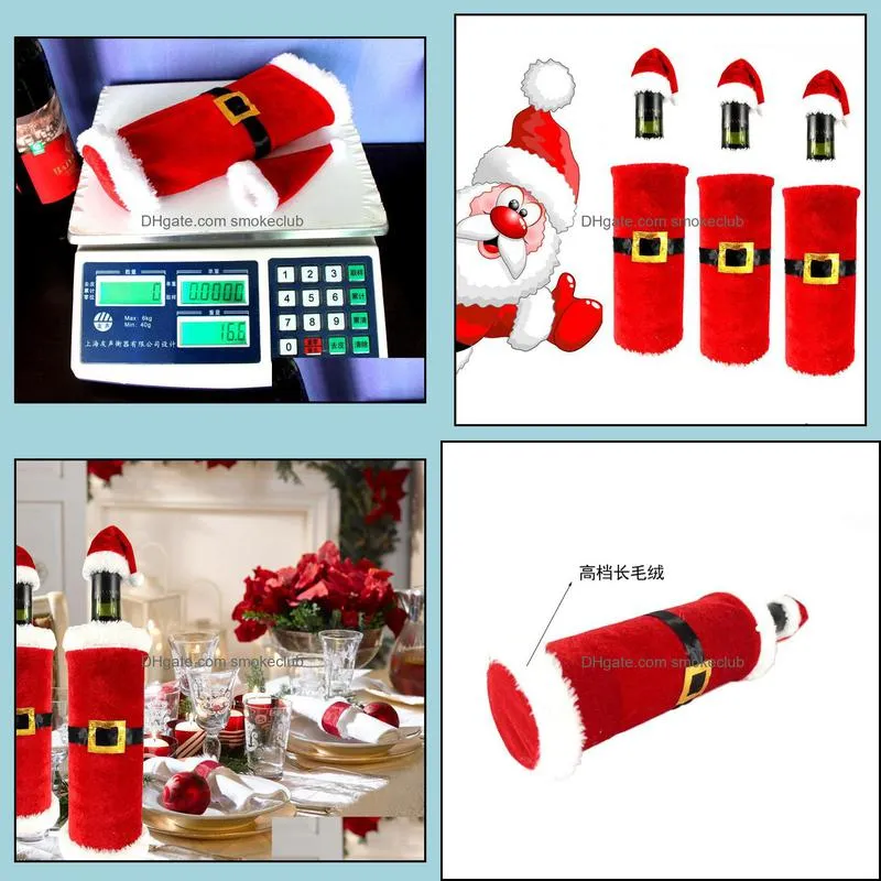 Chuangda Christmas Wine Bottle Set Christmas Hat Santa Claus Christmas Gift 57