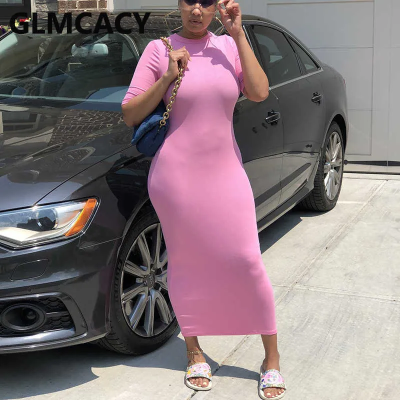 bodycon maxi dress short Bodycon Maxi Dress, Short Sleeve O Neck, Casual Style