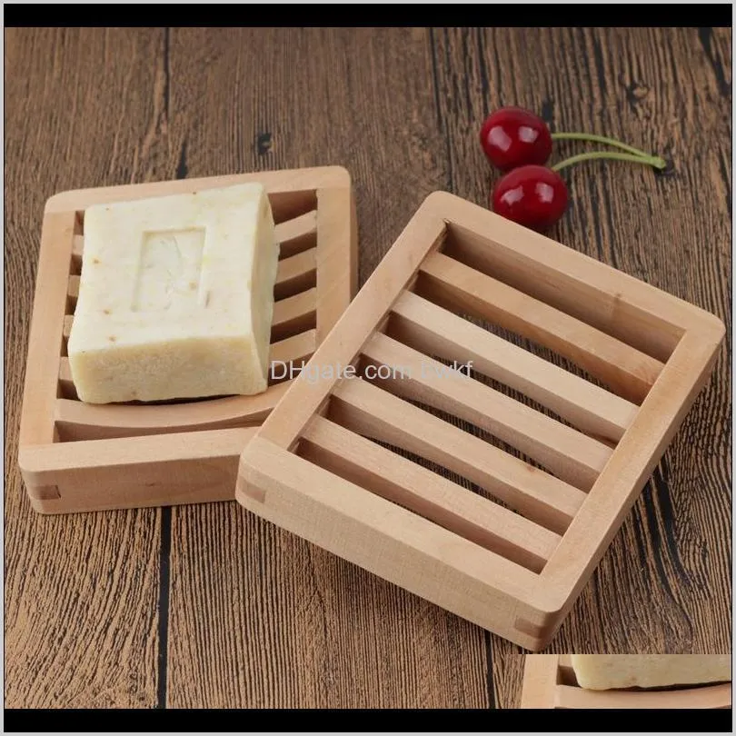 natural wooden soap dish tray holder storage soap rack plate boxes container for bath shower plate bathroom da084