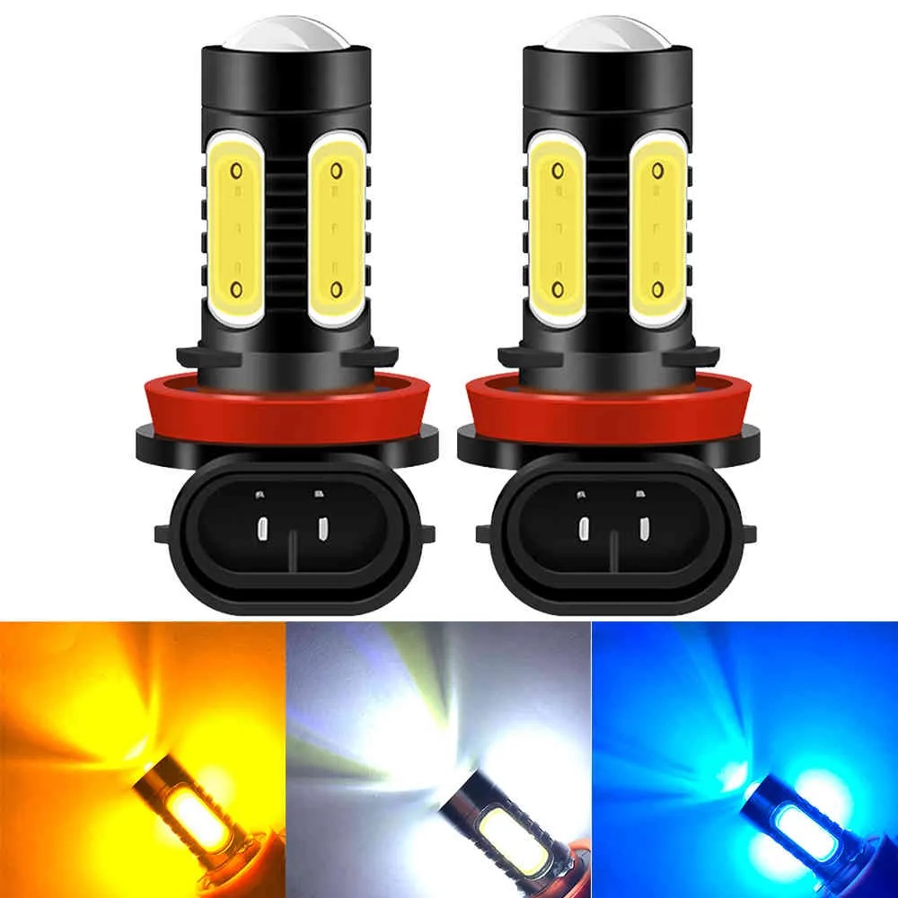 2PCS P13W H11 H8 H4 H1 H3 9005 9006 HB4 HB3 H16 JP 5202 COB-chips Dimlampor Lampa Bilkörning Ljus Foglampor Auto LED-lampa 12V