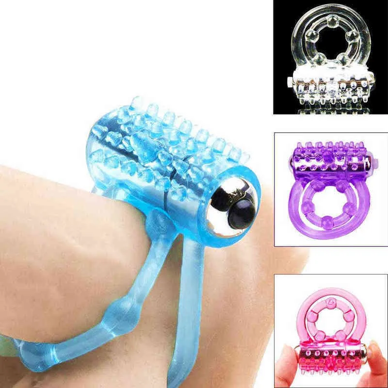 Nxy Vibratori Mini Anelli Doppio Cockring Ritardo Eiaculazione precoce Penis Ball Loop Lock Sex Toys Prodotto per uomini 1220