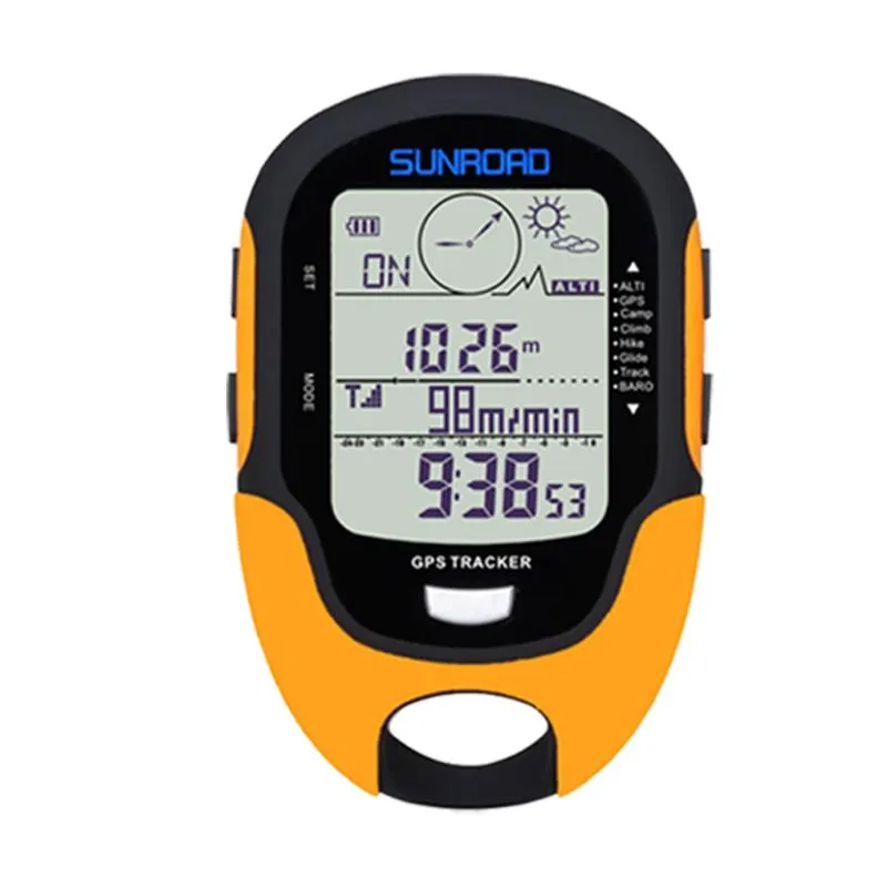 Outdoor-Gadgets SUNROAD Multifunktions-LCD-Digital-GPS-Höhenmesser Barometer Kompass Camping Wandern Klettern mit LED-Taschenlampe
