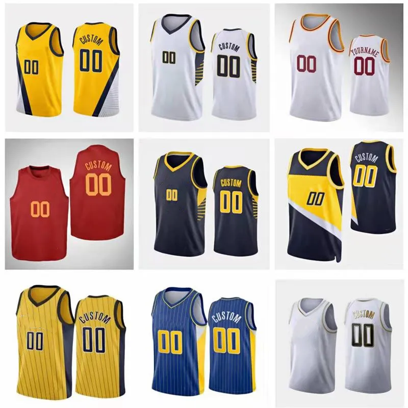 Benutzerdefiniertes Basketballtrikot Tyrese Haliburton Lance Stephenson Buddy Hield Bennedict Mathurin City Jersey Edition TJ McConnell Myles Turner