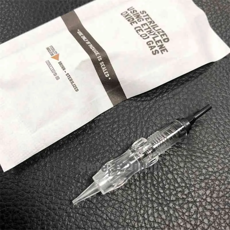 100PCs Cartridge Needle Tattoo Needle Dermografo för halv-permanent sminkskruv 1/3/5 RL Nålar för svart Pearl PMU Machine 210324