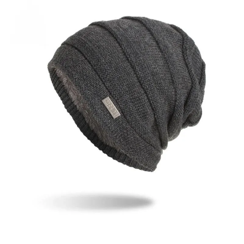 Berretti a cuffia/teschio Cappelli invernali a cuffia per donna Cappello slouch lavorato a maglia con berretto caldo da donna in velluto coreano