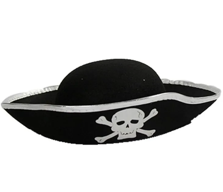 Pirate chapéu adulto adulto halloween decoração cosplay feltro pirates crânio capitão capitão capits masquerade feriado festa fantasia