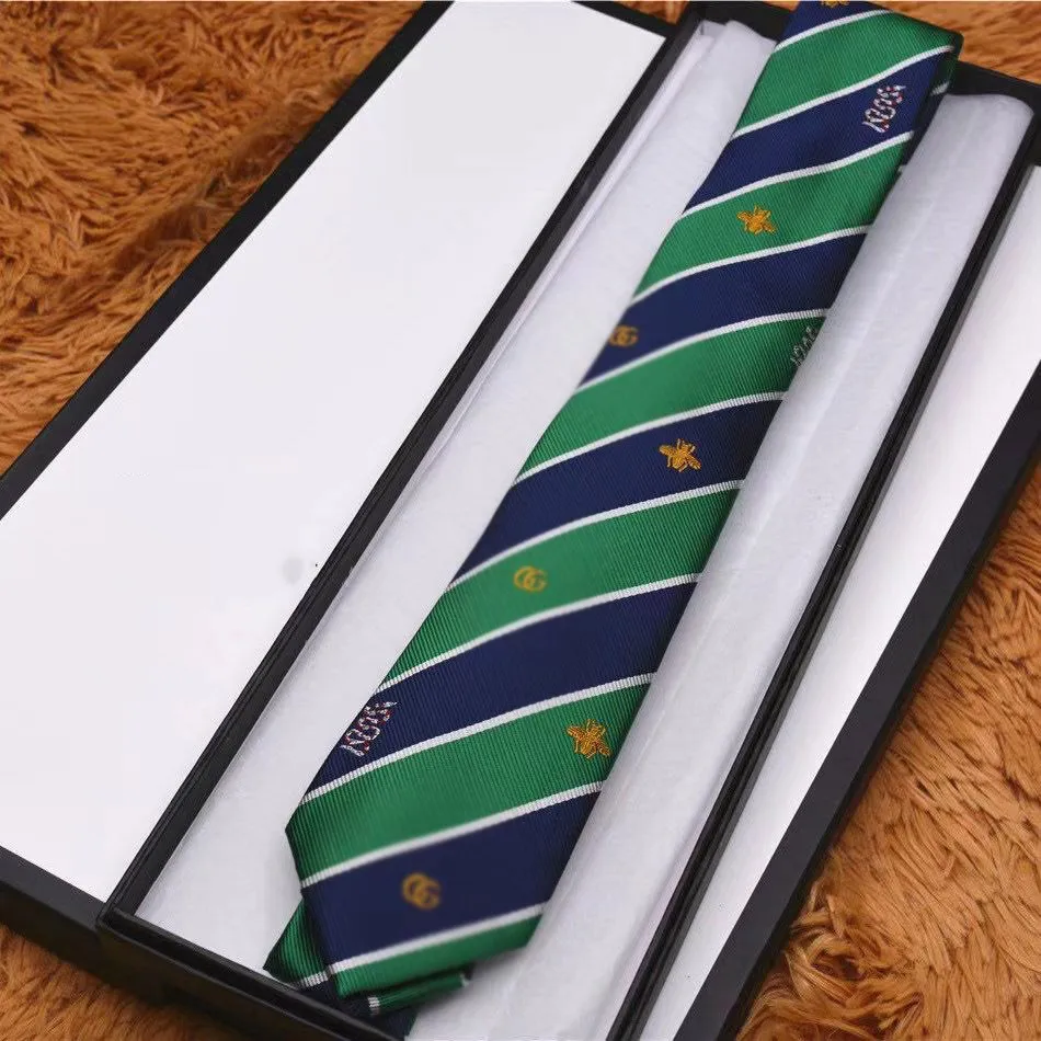 Новая мужская буква 23SS Tie Tie Silk Sktie Gold Animal Животные Жаккард Свадебная Свадебная модная модная марка