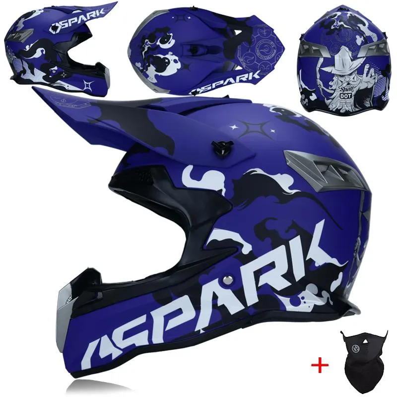 Mens Full Face Motocross Helmet For Extreme Sports, Racing, Off Road