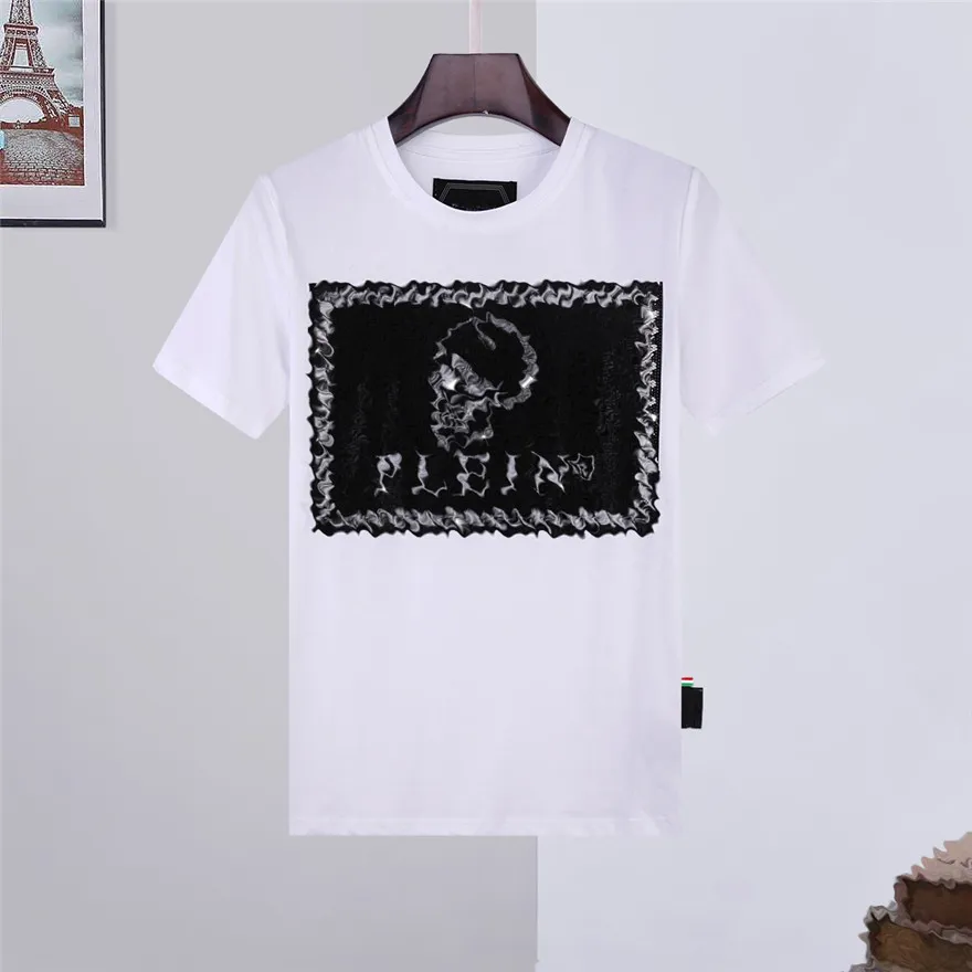 T-shirt da uomo girocollo in cotone di marca famosa T-shirt con teschio di alta qualità Lettere di moda europee e americane stampate Coppia casual estiva maniche corte yee zus