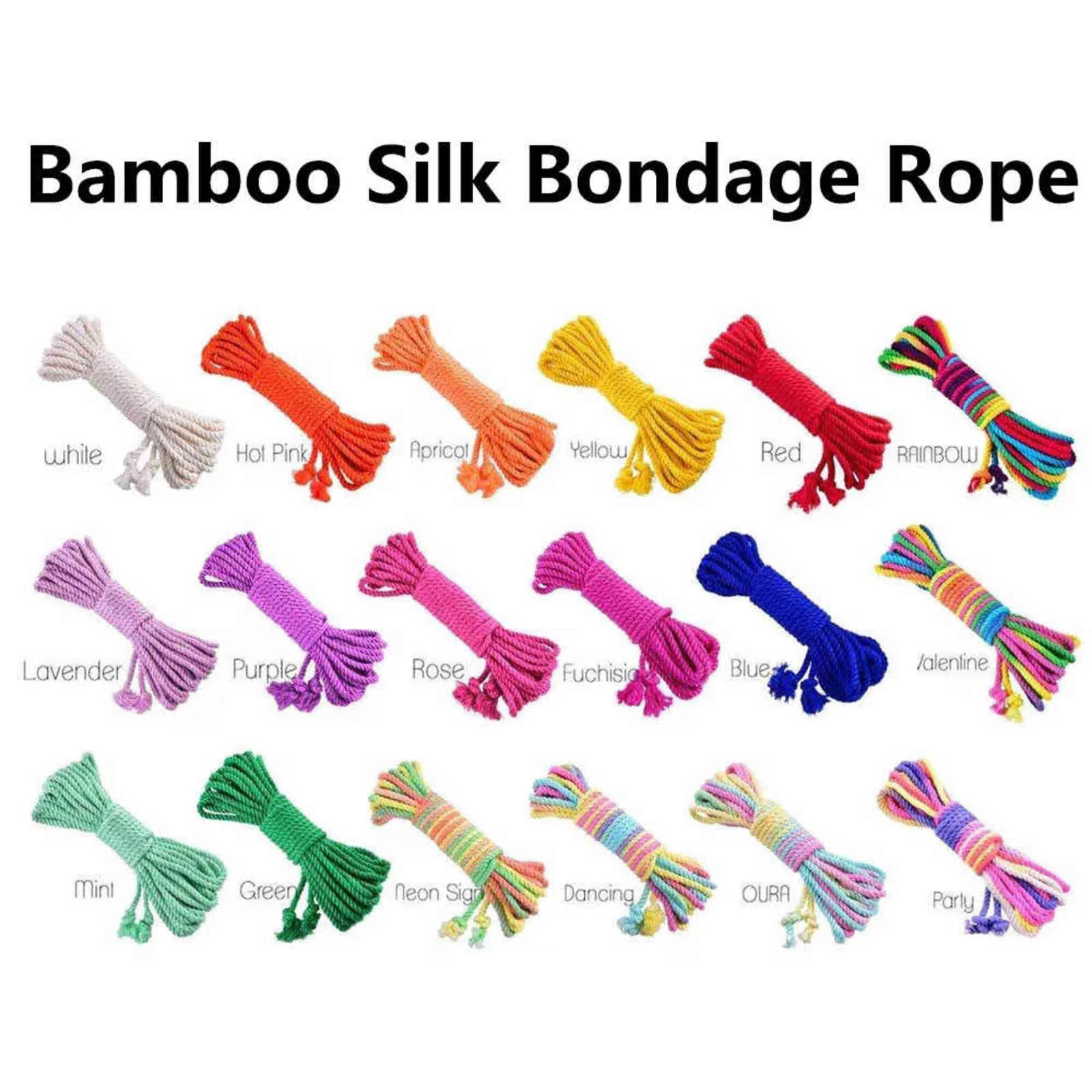 NXY SM Bondage SM 8M Handmade Bambu Corda De Seda Feminino Adulto Sexo Slaves BDSM Bondage Jogos Macios Vinculação Role-Playing Brinquedo 1126