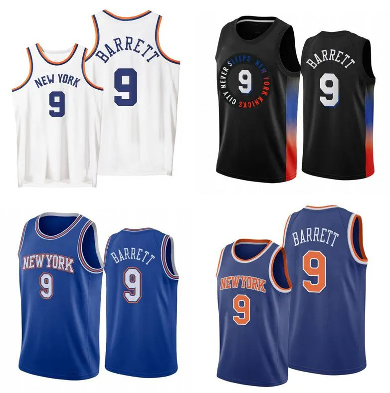 RJ Barrett Jersey 2021-22 NewyorkCity Basketball Jerseys Hommes Jeunes S-XXL En stock