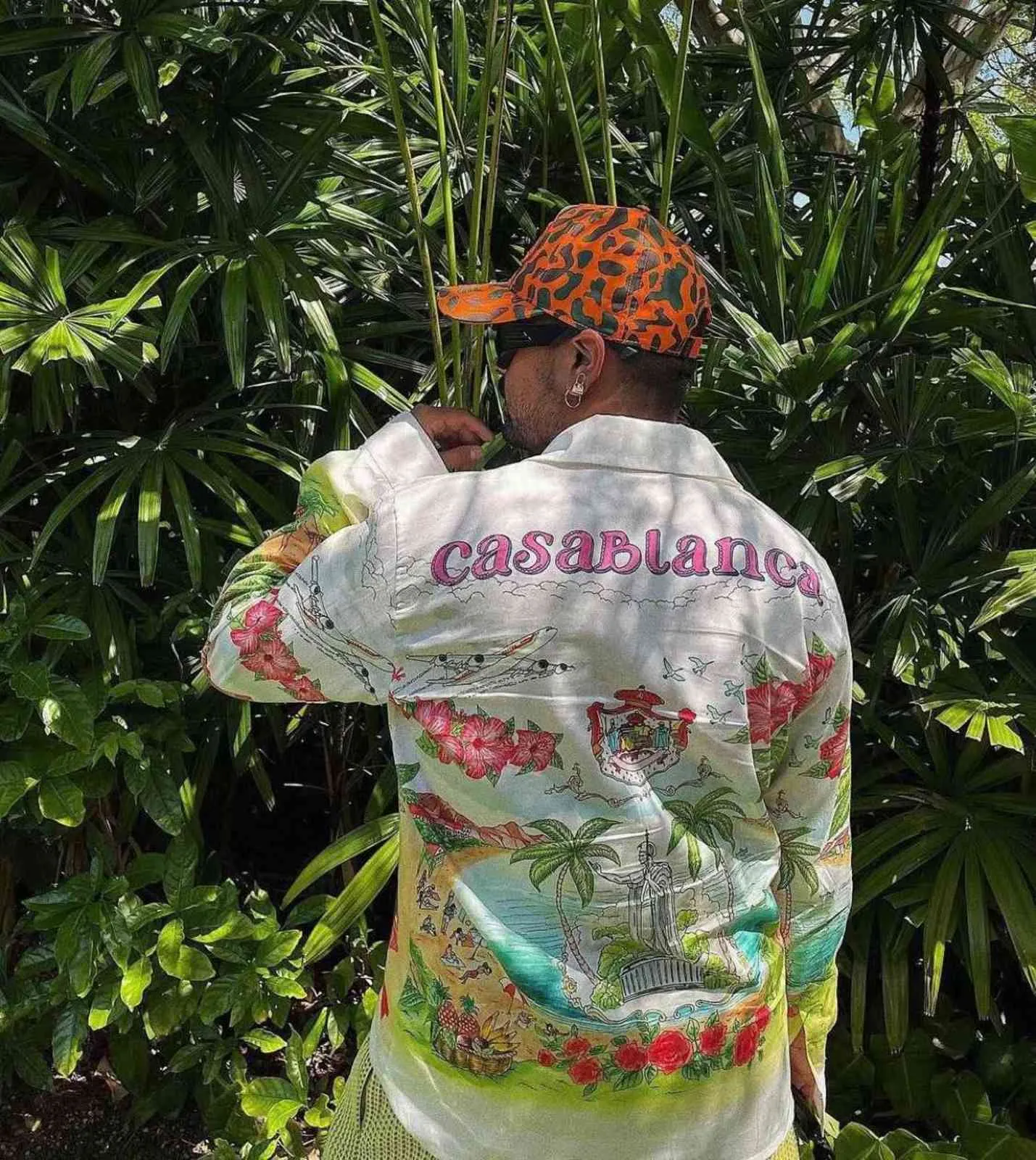 新品セール カサブランカ21オアシス島怠惰な風景シルク長袖シャツ0ceb 売り最安 Lebenlog Com Br