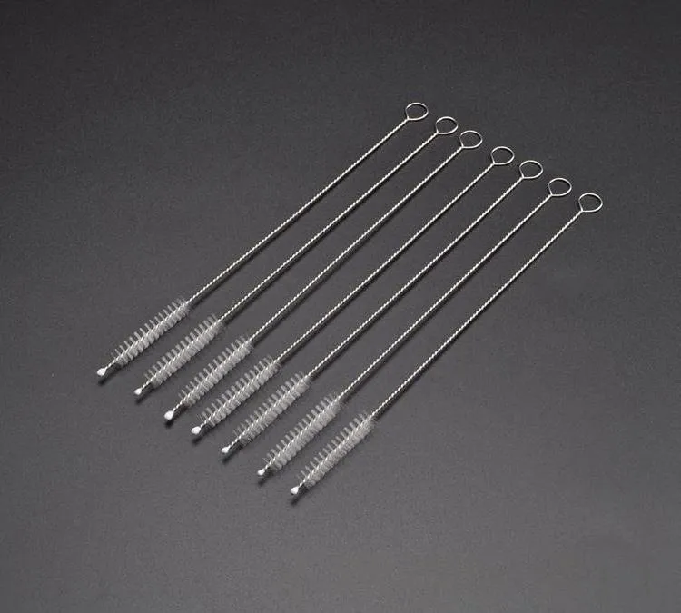 1000pcs 175mm 200mm 240mm Stainless Steel Nylon Straw Cleaning Brush Drinking Pipe Tube Cleaner Baby Bottle Clean Tool Wholesale