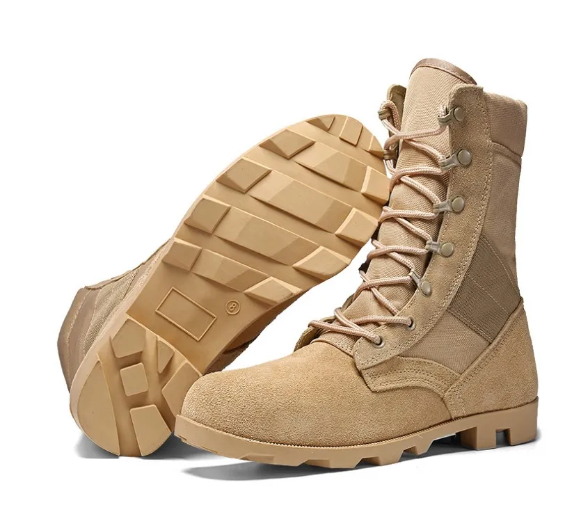 Mężczyźni Wojskowy Tactical Męskie Buty Specjalne Force Skórzane Wodoodporna Desert Boot Combat Kostki Wojska Męskie Designer Buty