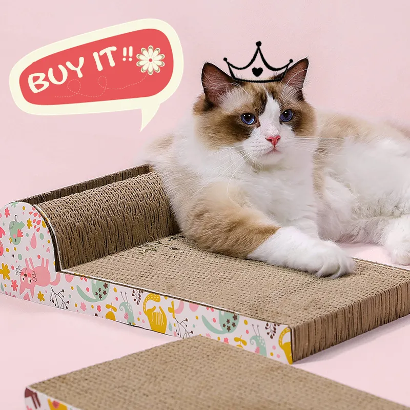 High-quality Cat Scratching Corrugated Board Grinding Claw Plate pet Interactive care grinding Pet bed Catnip