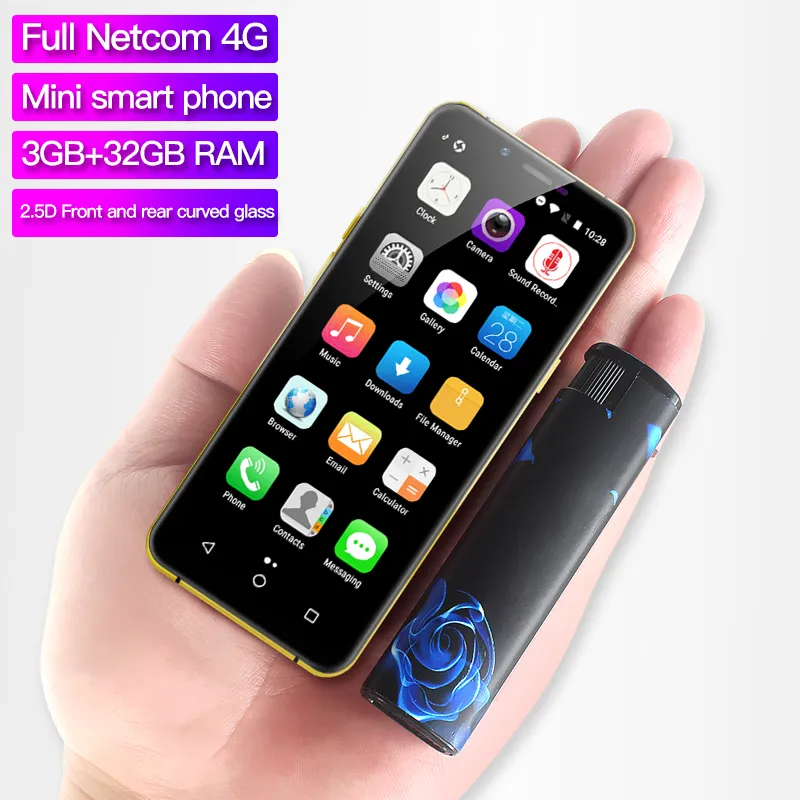 기존 SOYES X60 미니 스마트 폰 3GB 32GB 3.5 "1800mAh 안드로이드 듀얼 Sim 카드 얼굴 ID 잠금 해제 4G LTE 휴대용 학생 휴대 전화