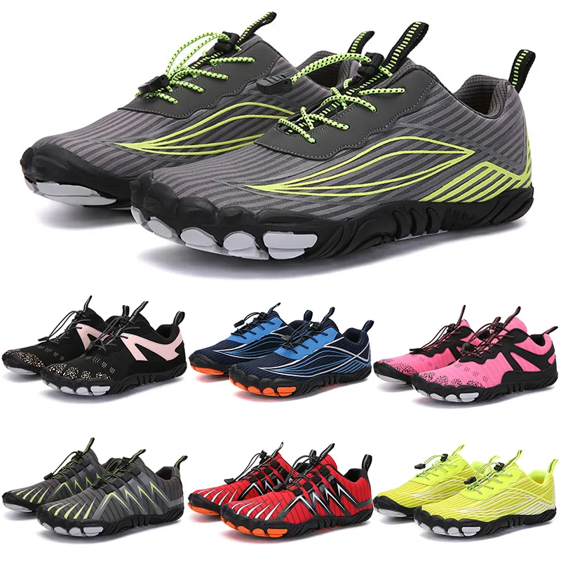 2021 Four Seasons Five Fingers Sports shoes Mountaineering Net Extreme Simple Running, Cycling, Hiking, green pink black Rock Climbing 35-45 ninety