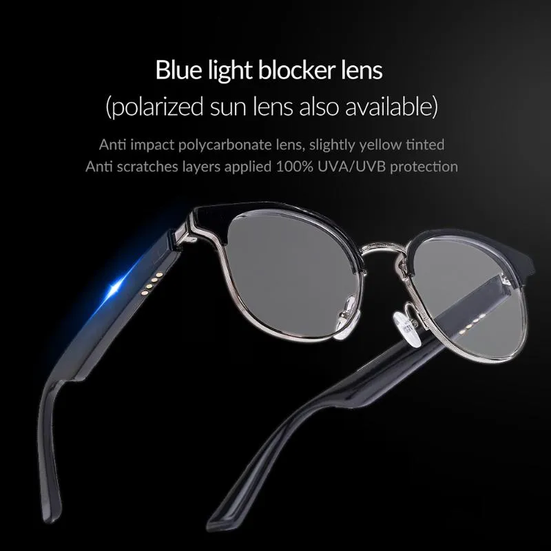 Очки Открытые наушники Smart Bluetooth Водонепроницаемые Солнцезащитные очки Наушники Наушники Наушники