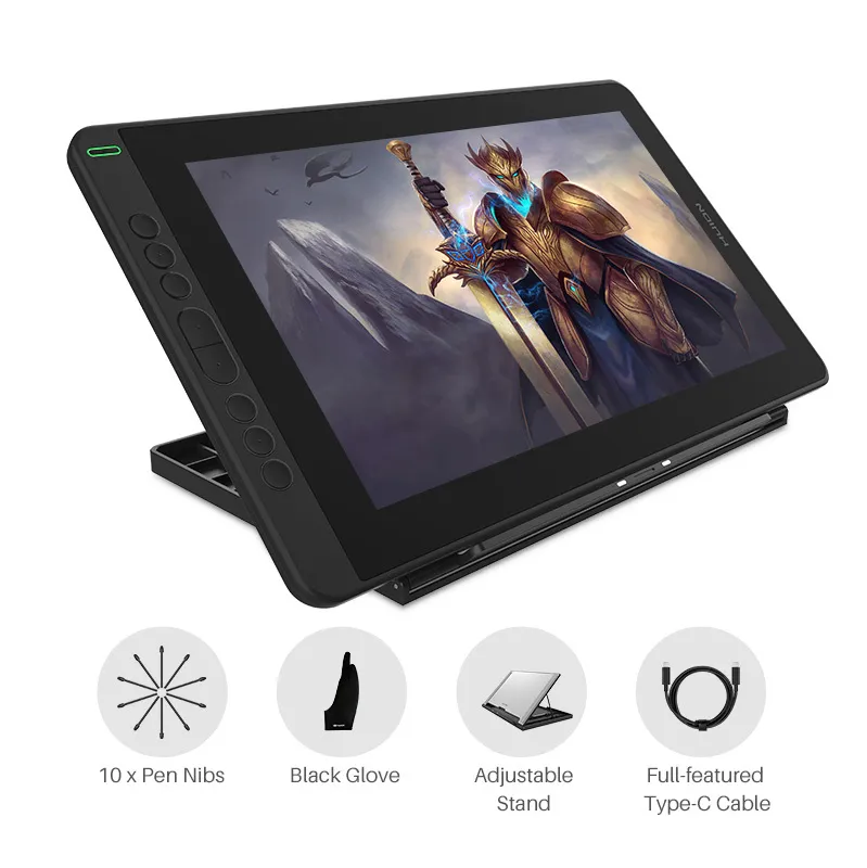 Huion Kamvas 13 Graphic 8192 AG Verre Stylo Affichage Dessin Tablette Moniteur Batterie- stylet Android Windows macOS