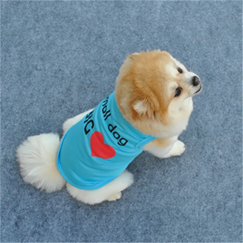 綿ベスト15スタイル夏のペット子犬猫服シャツブラック/ピンク/赤犬のパーカーTシャツ衣装衣料品ベストXS-L 718 V2