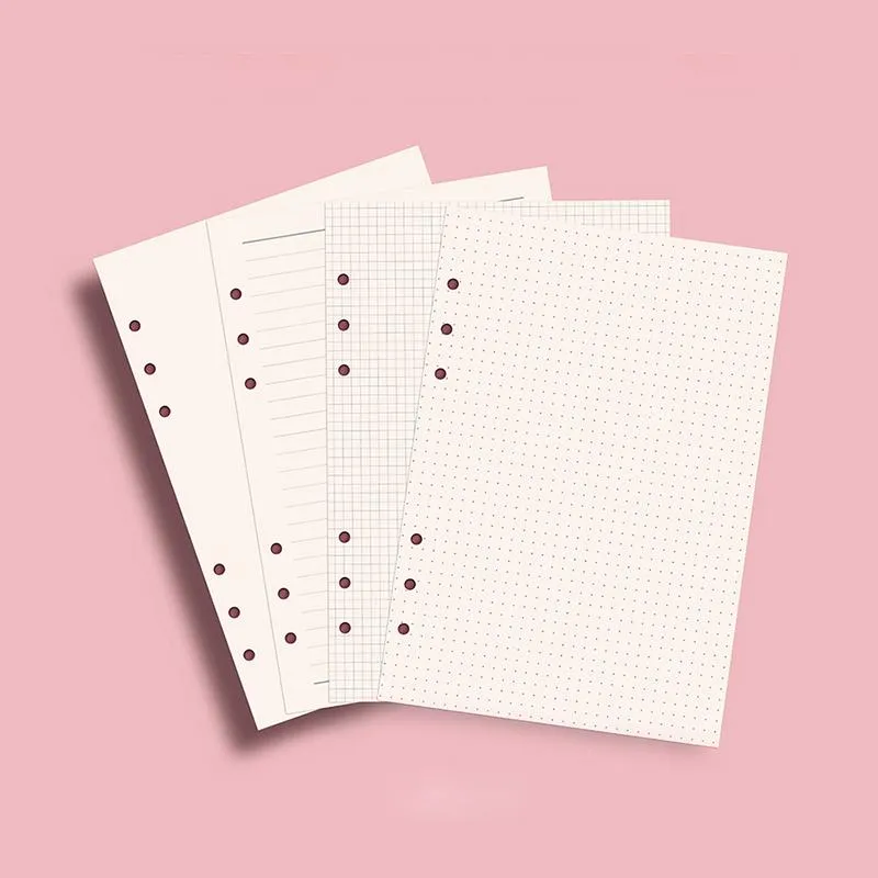Notepads 80 Sheets A5 A6 Loose Leaf Notebook Refill Spiral Binder Inner Page Weekly Monthly To Do Line Dot Grid Inside Paper Stationery