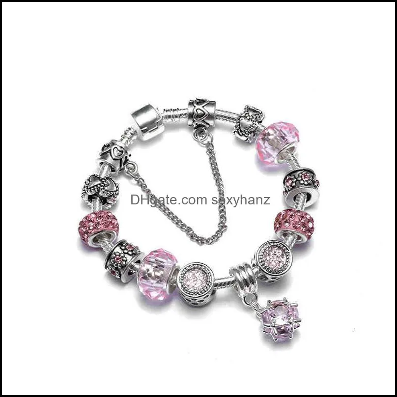 Bracelets bracelet Crystal personality big hole Bead DIY handle string Pan Jia point diamond alloy hand jewelry