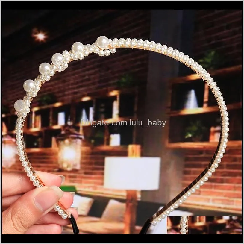 women pearl headbands sweet elegant hair band barrettes hairband headwear for ladies girls fashion hair tool accessories jewelry 2020