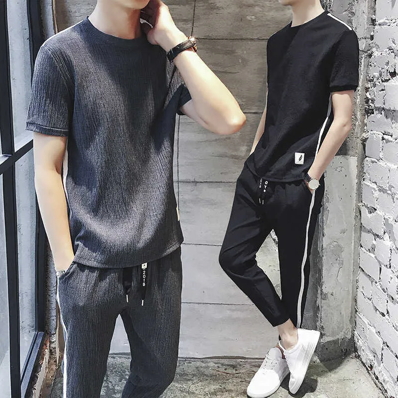 Conjunto De Ropa De Verano Para Hombre 2019 Nueva Camiseta