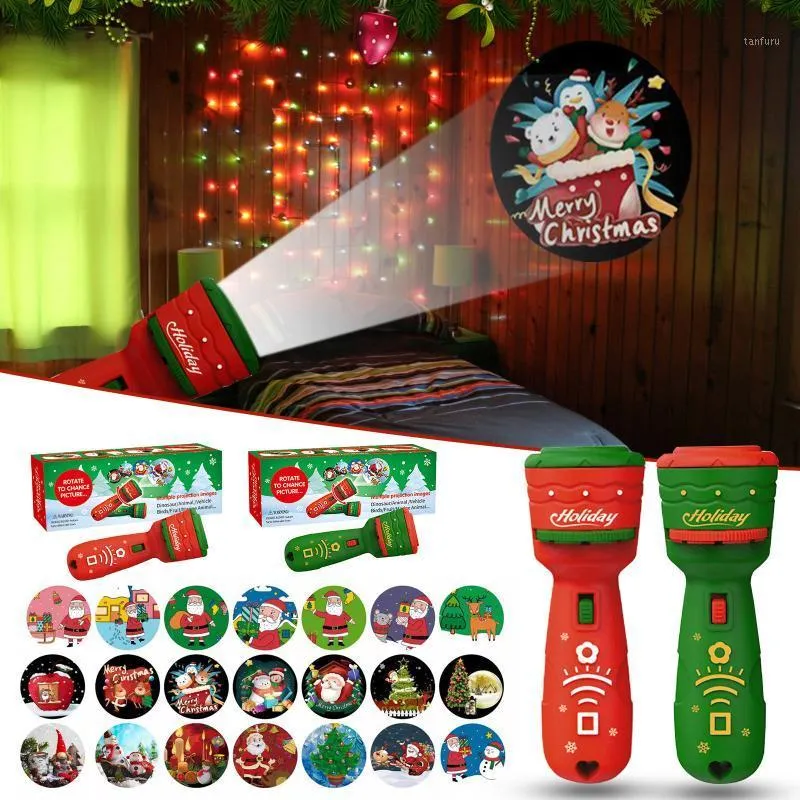 파티 장식 크리스마스 프로젝터 현실적인 21 패턴 산타 나무 교육 장난감 선물