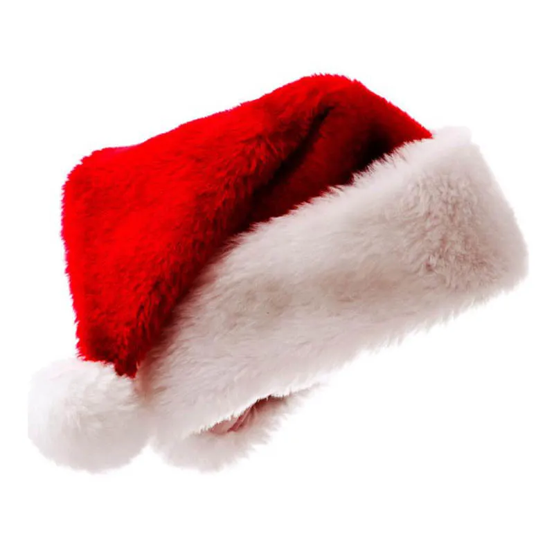 Chapeaux de fête 4 pièces, casquette rouge et blanche avec boule, chapeau de noël pour Costume de père noël, décoration de noël