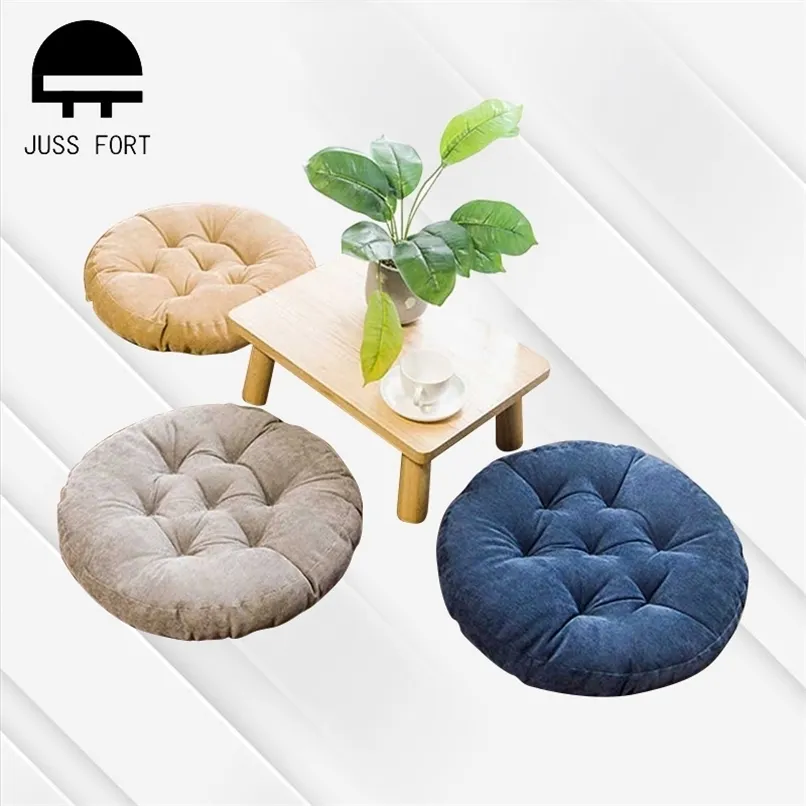 Square/Round Chair Cushion Thick plush Dining Mats Tatami Stool Pad Sofa Seat Mat for Car office Computer Cushions 211203