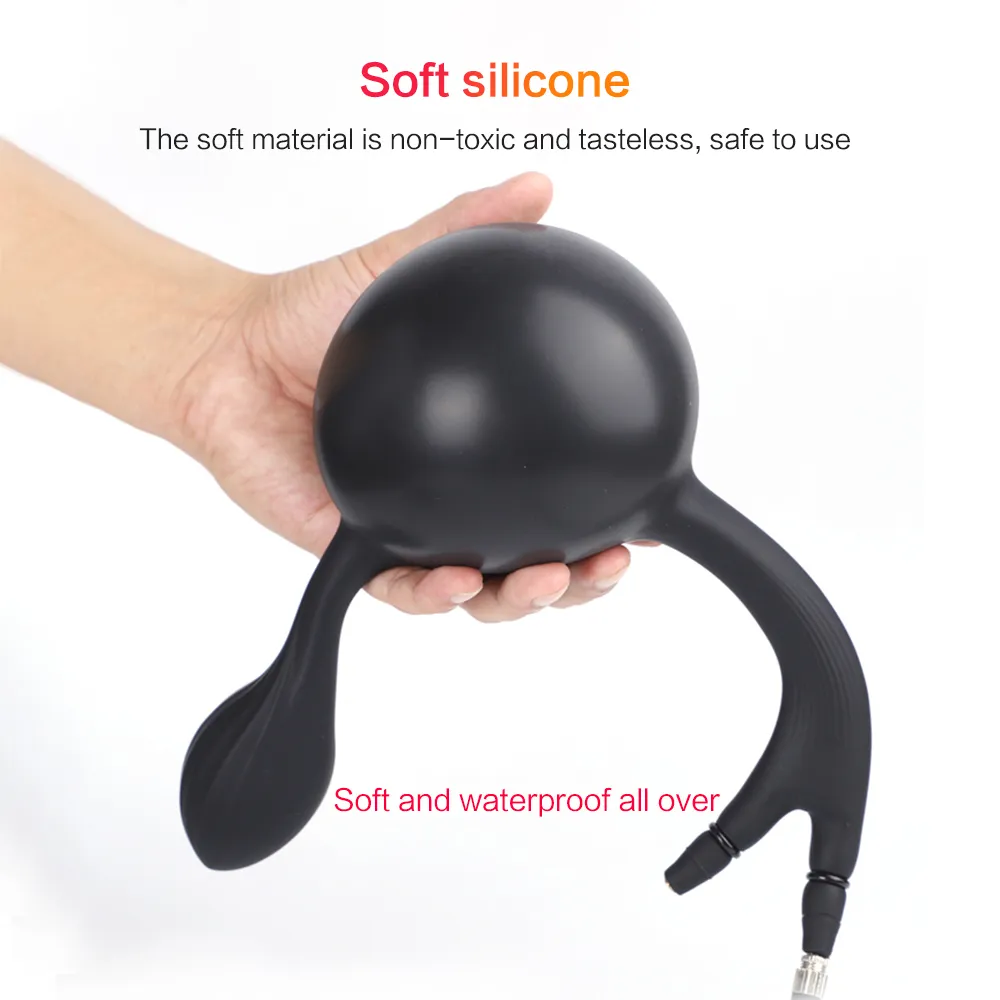 Anal Plug Inflatable Butt Beads Gay Expandable Large Dildo Pump Prostate Massage Sex Toys for Women Men Silicone Anus Dilator (9)