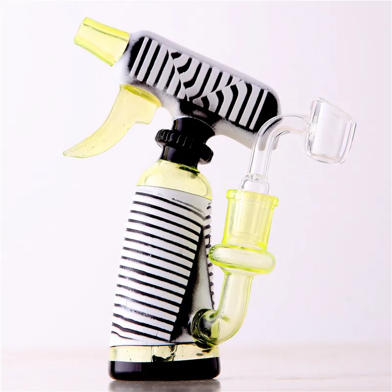 Glass Water Bong With 14.4MM Female Joint Hookahs Dab Rigs Oil Rig Pipe Handmade Pipes Bubbler Receclyer Bongs