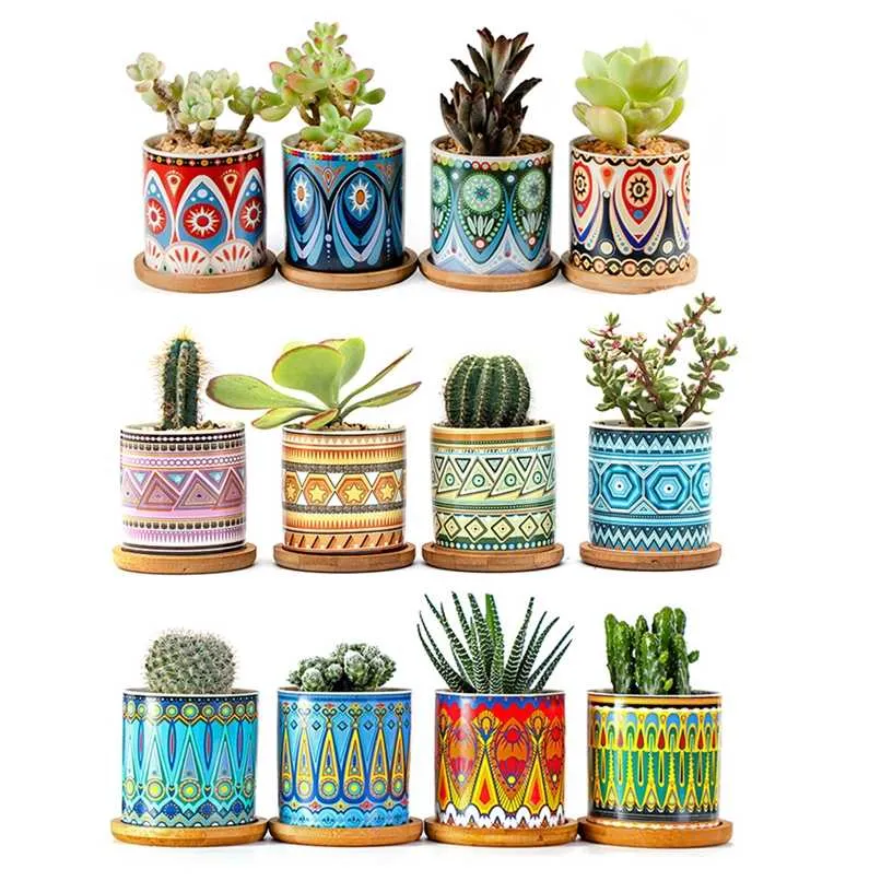 Ceramic Flower Pot Porcelain Planter Vase for Succulent and Bonsai Plants, Medium  Size, Glazed Green Finish from Dhgate Planters & Pots - price 24.98