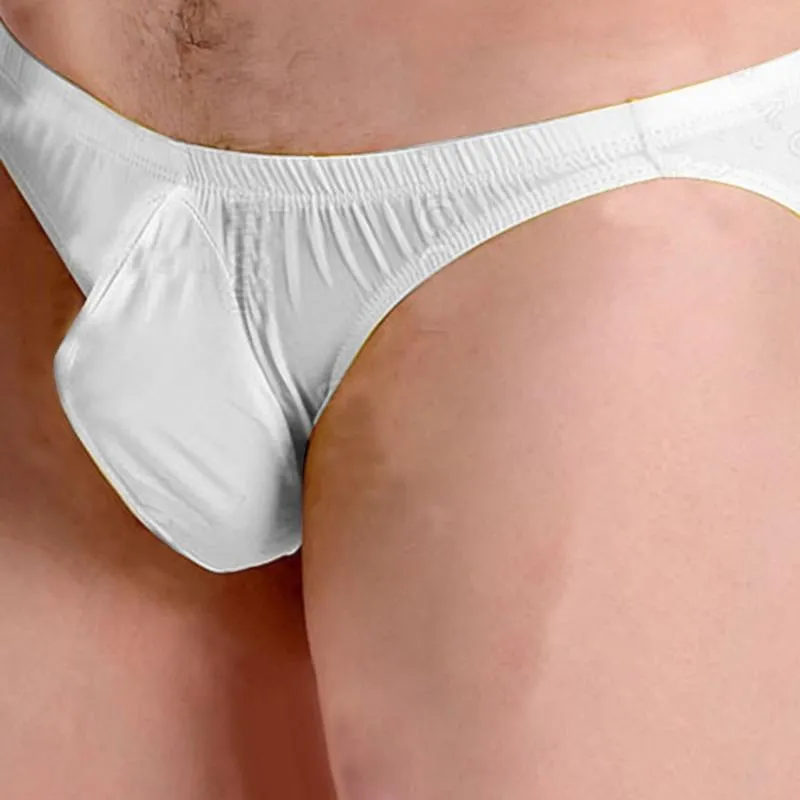 Onderbroek zijden penis zakje ondergoed heren briefs sexy slipje gay heren bikini zachte korte ijs convex lingerie a50