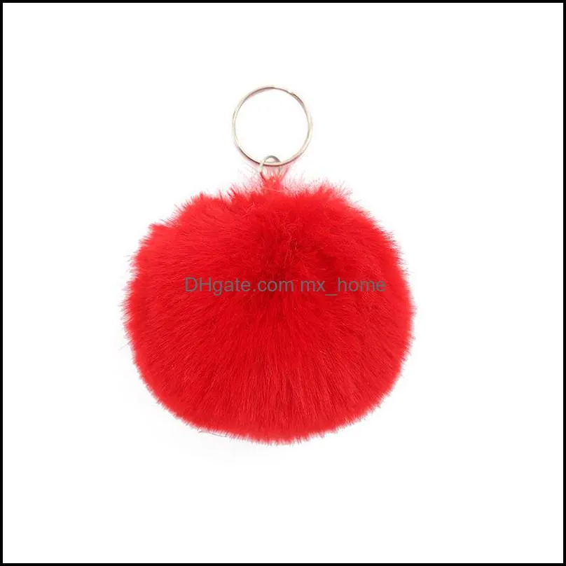 Furry Plush Keychains Toys cute Car Schoolbag Pendant Fur Ball key ring Wallet Bag Pendants Kids Toy Gift Z5321