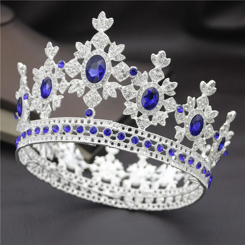 Mode Royal King Queen Bröllop Tiara Kronor för Princess Diadem Bride Crown Prom Party Ornaments Bröllopshår Smycken
