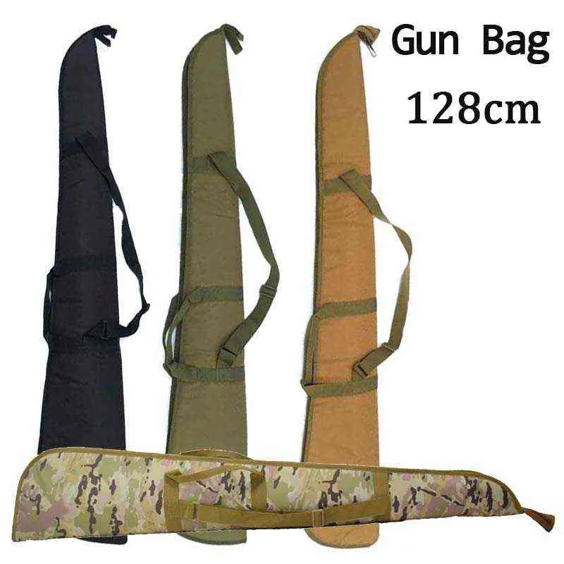 128cm Nylon Gun Bag Tactical Bag Military Sniper Rifle Gun Case Airsoft Holster Hunting Shooting Shoulder Strap Backpack for Gun Y1227