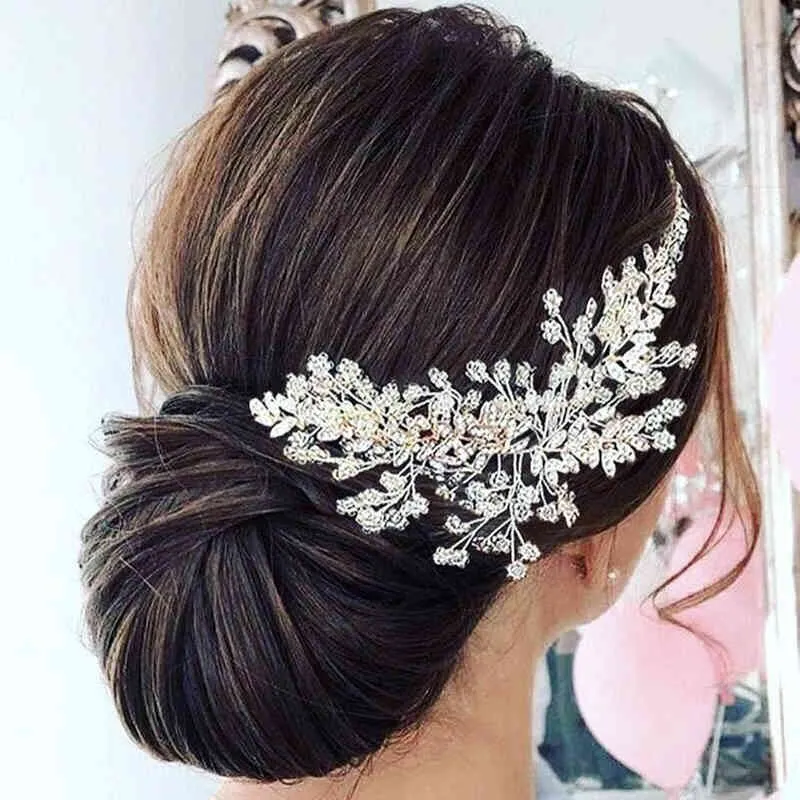 Brud tillbehör tiara hår smycken rhinestone huvudband för bröllop