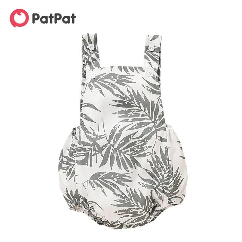 Arrivée Summer Baby Floral Allover Strappy Romper Vêtements pour bébé 210528