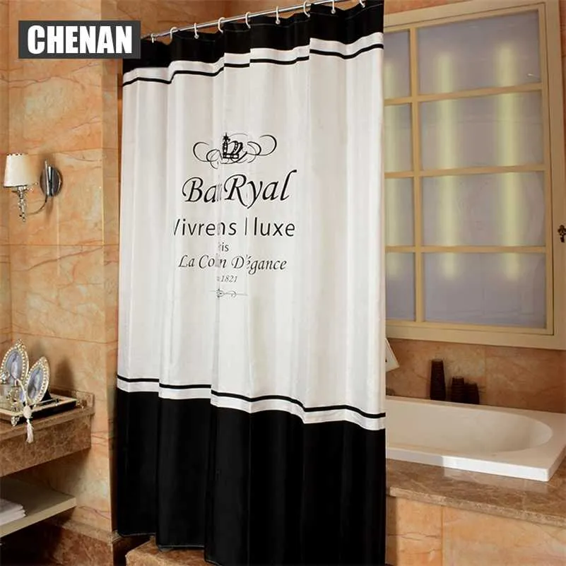 Rideau de douche imperméable épaissi rideau de séparation sanitaire bain douche tissu Polyester salle de bain 211116