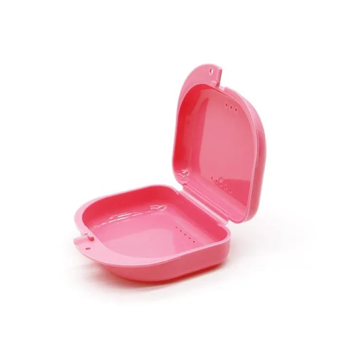 Mouth Guard Case Dental Orthodontic Retainer Boxes Plastic Denture Tray Box Teeth Container Denture-Box SN4243
